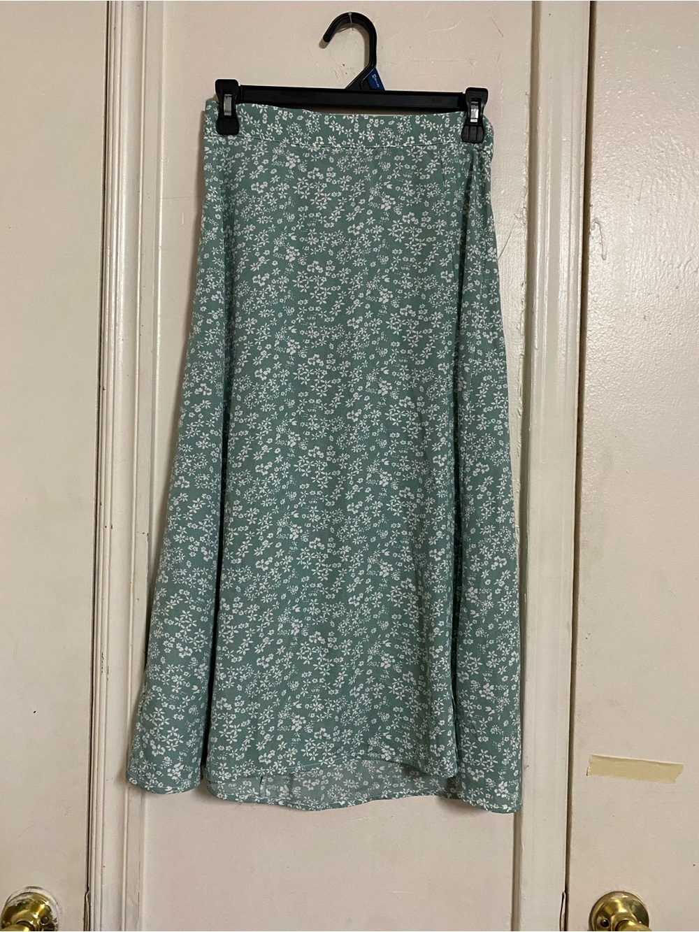 Women's Floral A-Line Skirt - Sage Green